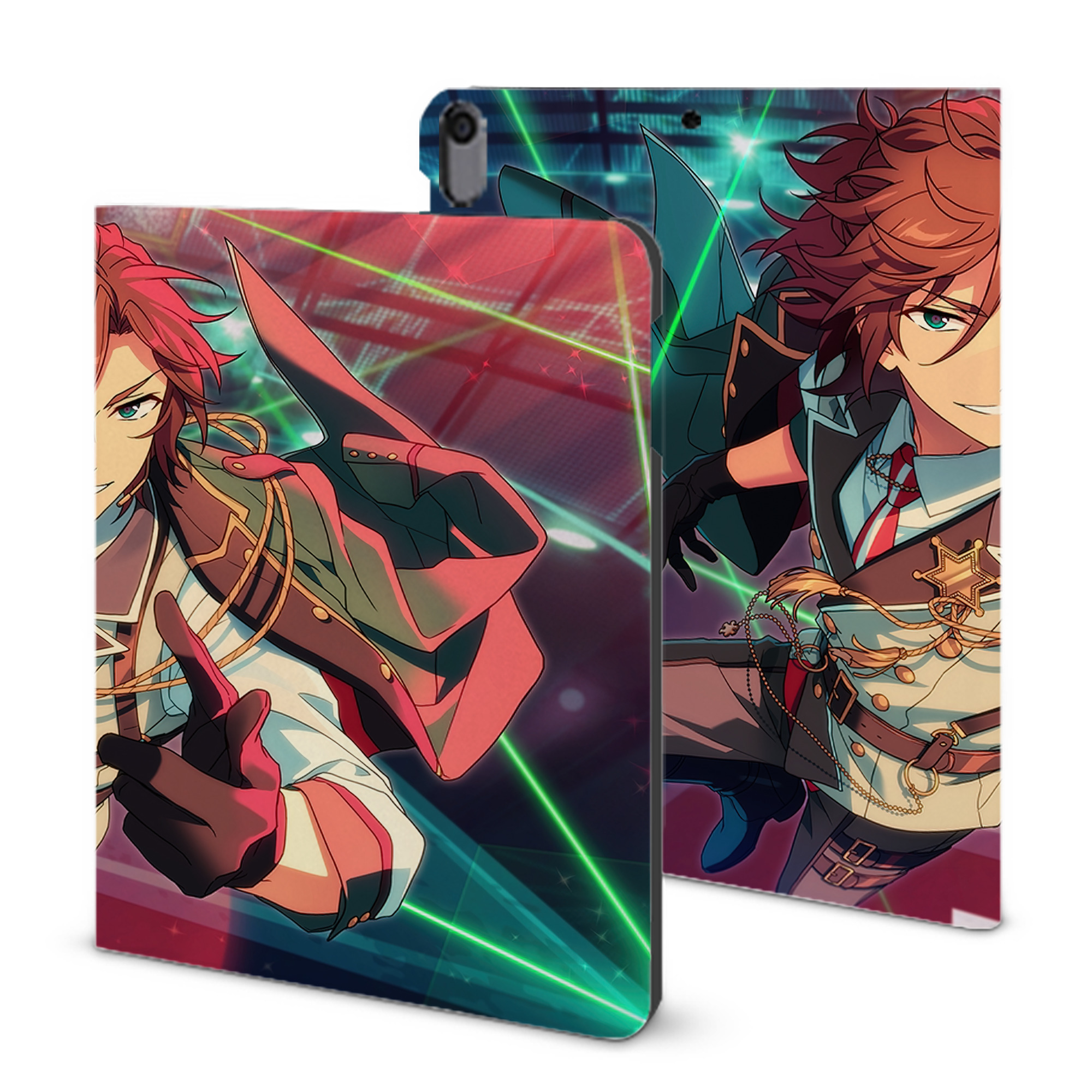 （画像用） あんさんぶるスターズ! Ensemble Stars IPad ケース ブック型 PUレザー TPU 耐衝撃 軽量 薄型 ペン収納なし 全面保護 IPad 各モデル対応